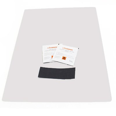 PATCHING komplekt, TARPAULIN COVERS, valge, 435x330MM, W/CLOTHS, SANDPAPER, TUV-CERT.