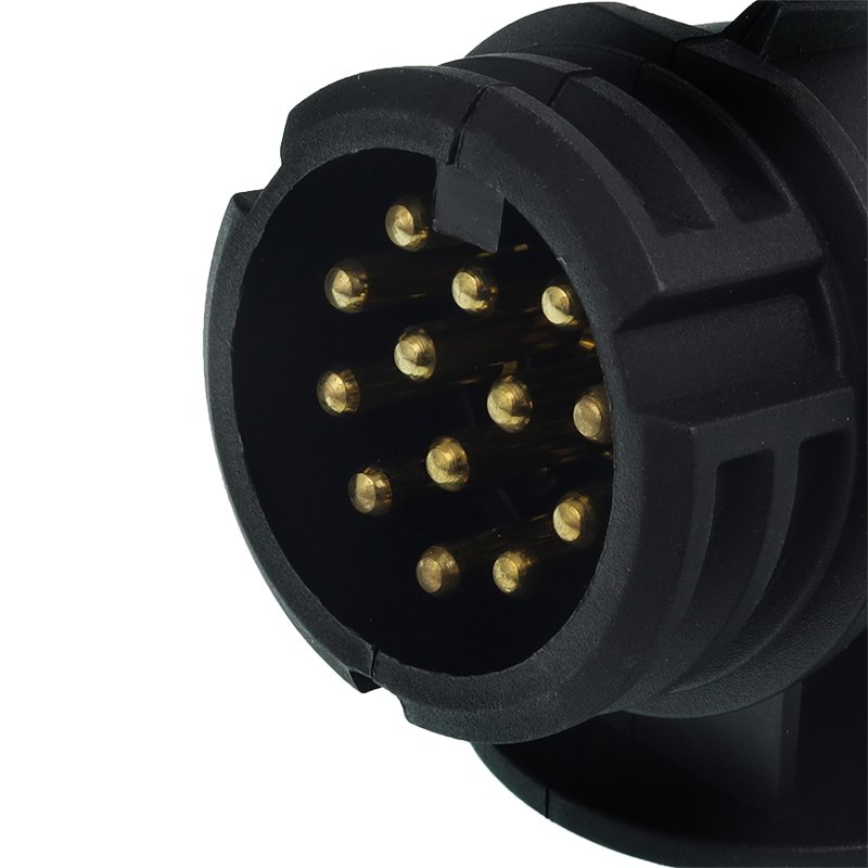 Pistik 13/12V, FOLDABLE plastik, TWISTED CONTACTS