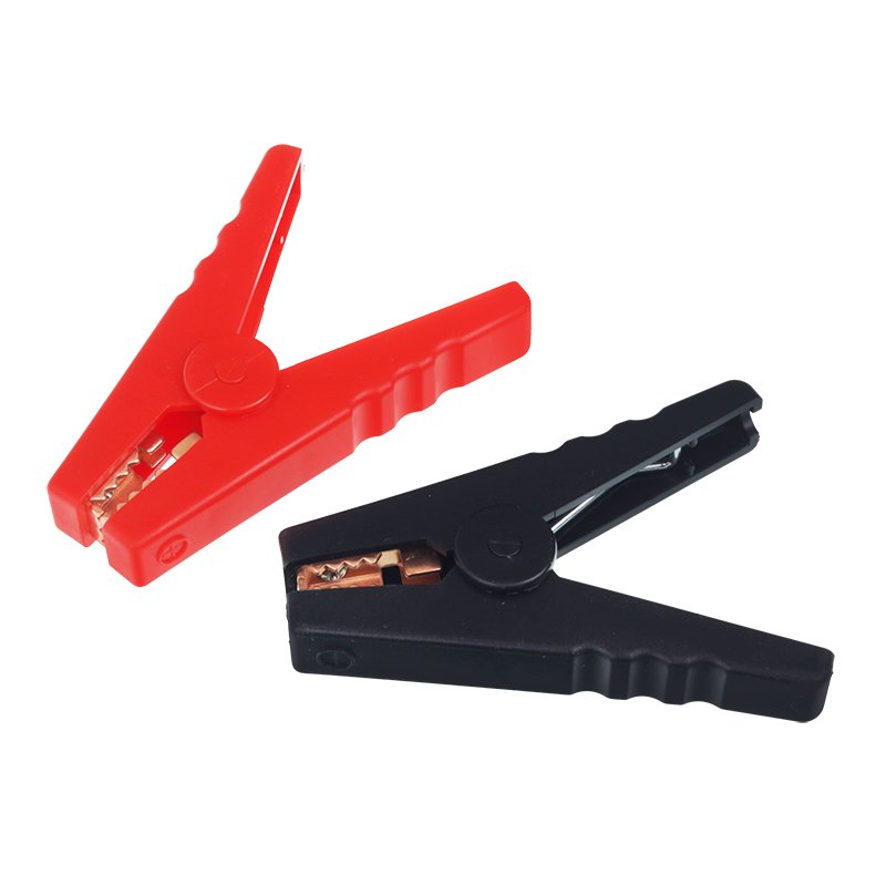 Starter kaabel CLIPS. must+punane L=95MM, (NEGATIVE+POSITIVE) - komplekt OF 2 tk.