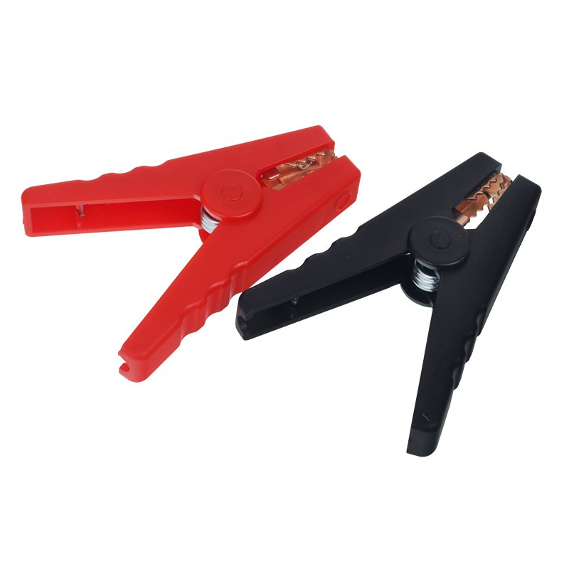 Starter kaabel CLIPS. must+punane L=95MM, (NEGATIVE+POSITIVE) - komplekt OF 2 tk.