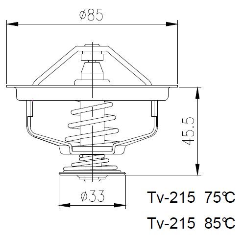 THERMOSTAT kohver, STEYR 85°C