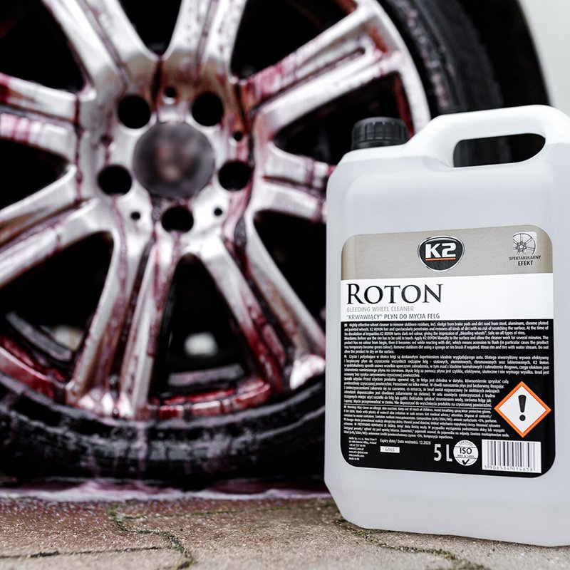 WHEEL CLEANER BLEEDING EFFECT - 5L K2 ROTON - punane