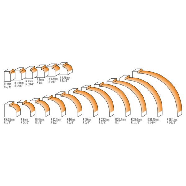 Ümardusfrees laagriga HW R=1,6 D=15,9 I=12,7 S=8, CMT