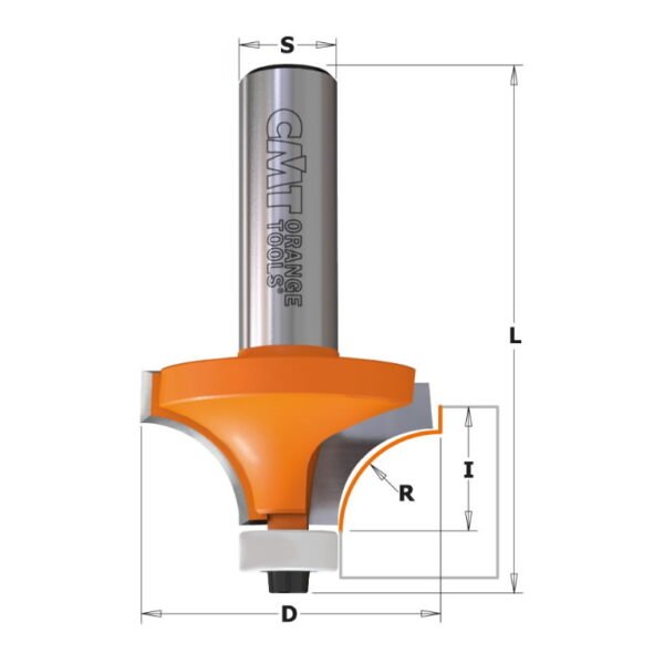 Ümardusfrees laagriga HW R=3 D=18,7 I=12,7 L=52,5 S=8, CMT