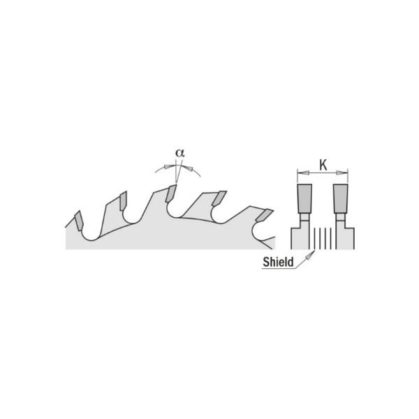 Ettelõikeketas HW Xtreme, reguleeritav 120x2,8-3,6x22mm Z12+12 a=12° b=FLAT, CMT