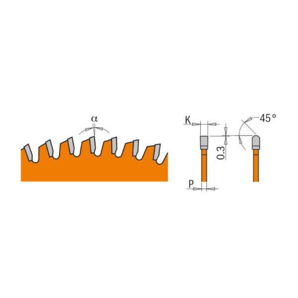 Saeketas alumiiniumile Industrial Line HW 216x2,8/2,2x30mm Z64 a=-6° b=TCG, CMT