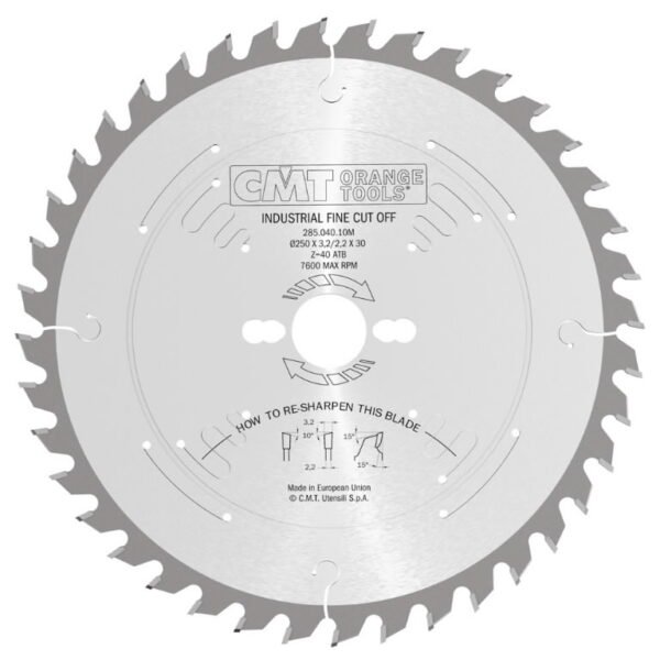 Saeketas Puidule Universaalne Industrial Line HW 250×3,2/2,2×30 Z60 A=10° B=15° ATB, CMT