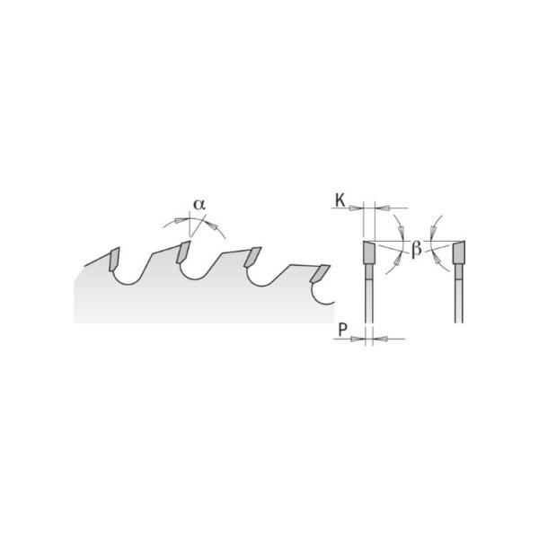 Saeketas puidule universaalne Industrial Line HW 250x3,2/2,2x30 Z60 a=10° b=15° ATB, CMT