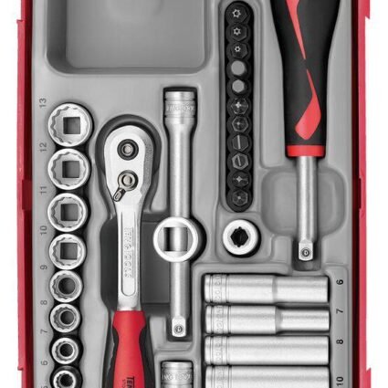 35-osaline padrunvõtmekomplekt. 1/4'' nelikantkinnitusega Teng Tools TT143512 | Käsitööriistad>Padrunid>Padrunite komplektid | Teng Tools | Trollo.ee | Üle 10 000 toote