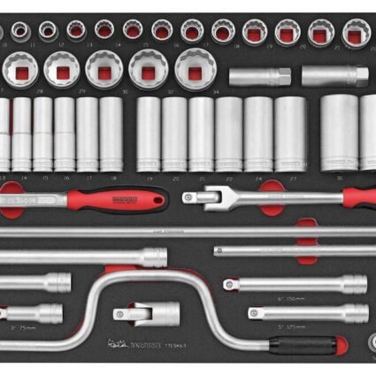 63 osaline padrunvõtmekomplekt 1/2'' nelikantkinnitusega Teng Tools TTESK63 | Käsitööriistad>Padrunid>Padrunite komplektid | Teng Tools | Trollo.ee | Üle 10 000 toote