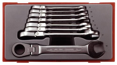 8 osaline Liigendiga lehtsilmussnarrevõtmed komplektis Teng Tools TT6508RF | Käsitööriistad>Mutrivõtmed>Lehtsilmusnarred | Teng Tools | Trollo.ee | Üle 10 000 toote