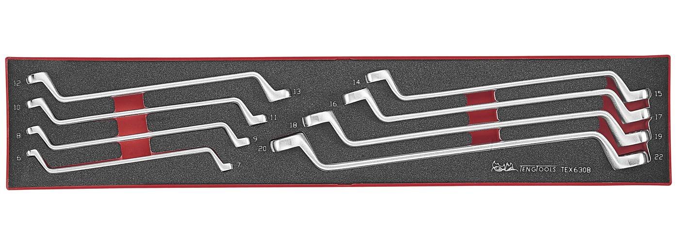 8osaline silmusvõtmekomplekt Teng Tools TEX6308