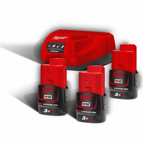 Aku Milwaukee M12 B3 (3x3.0Ah) + laadija C12 C