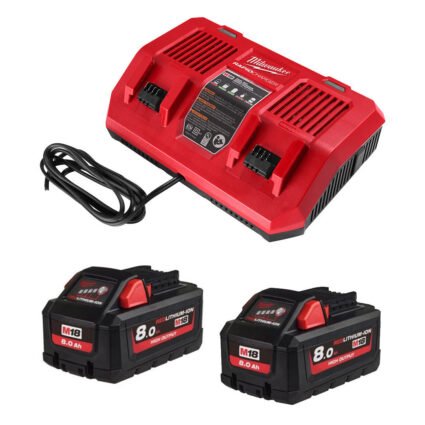 Aku Milwaukee M18 B8 (2x8.0Ah) + laadija M18 DFC | Akutööriistad>Akud ja Laadijad>Akud | Milwaukee | Trollo.ee | Üle 10 000 toote