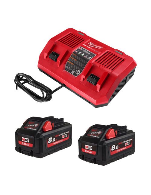 Aku Milwaukee M18 B8 (2x8.0Ah) + laadija M18 DFC | Akutööriistad>Akud ja Laadijad>Akud | Milwaukee | Trollo.ee | Üle 10 000 toote