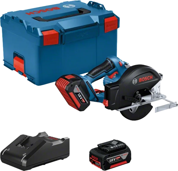 Akuga metallisaag Bosch GKM 18V-50 (2x5.0Ah, laadija) + kohver L-Boxx