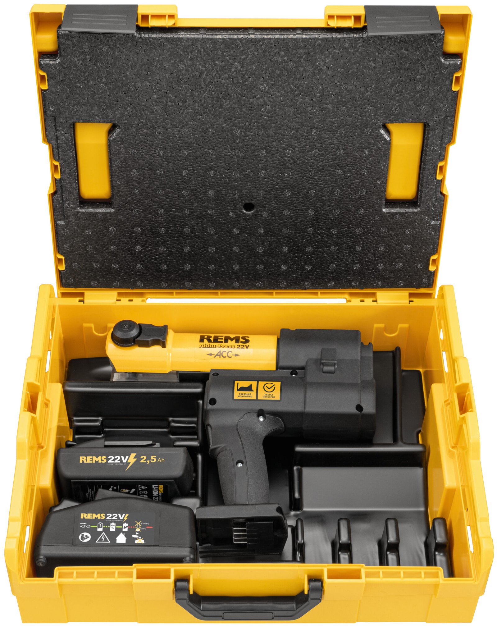 Akuga torupress REMS Akku-Press 22 V ACC Basic-Pack (L-Boxx kohver)
