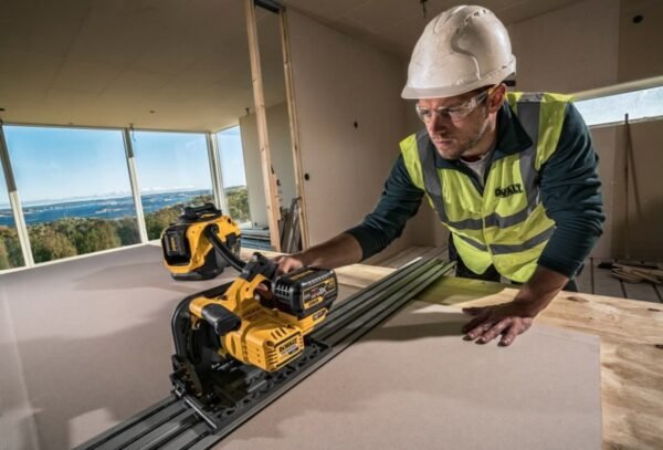 Akuga uputussaag Dewalt DCS520T2R + juhtsiin 1500mm