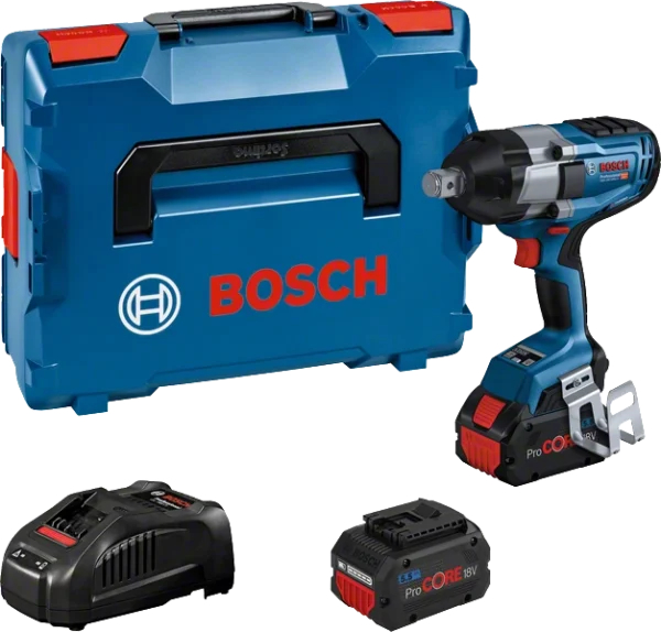 Akulöökmutrikeeraja Bosch GDS 18V-1050 H (2x5.5Ah ProCore18V, laadija) + kohver l-Boxx
