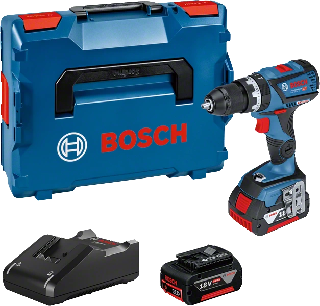 Akulööktrell Bosch GSB 18V-60C (2x5.0Ah, laadija) + kohver L-Boxx