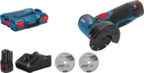 Akunurklihvija Bosch GWS 12V-76 V-EC (2x3.0Ah + laadija)