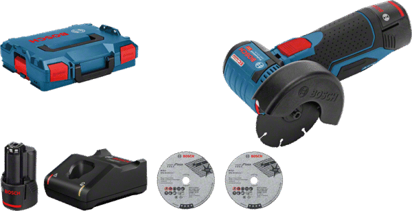 Akunurklihvija Bosch GWS 12V-76 V-EC (2x3.0Ah + laadija)