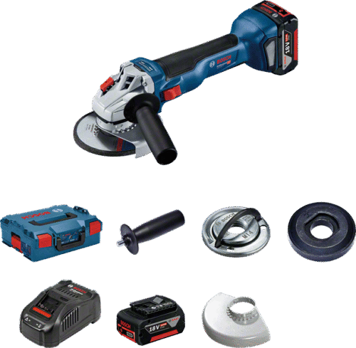 Akunurklihvija Bosch GWS 18-10 (2x5.0Ah + kiirlaadija) | Akutööriistad>Akunurklihvijad | Bosch | Trollo.ee | Üle 10 000 toote