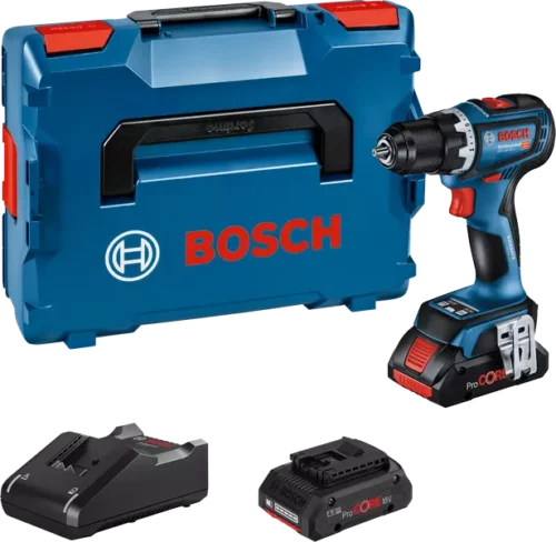 Akutrell Bosch GSR 18V-90C (2x4.0Ah ProCORE18V, laadija, CoMo) + kohver L-Boxx