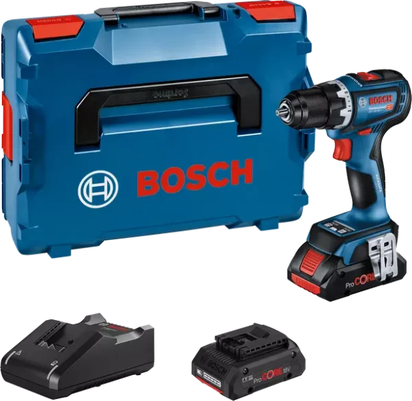 Akutrell Bosch GSR 18V-90C (2x4.0Ah ProCORE18V, laadija) + kohver L-Boxx