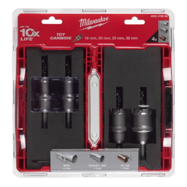 Augusaagide komplekt Milwaukee TCT roostevabast terasest - 4 osaline