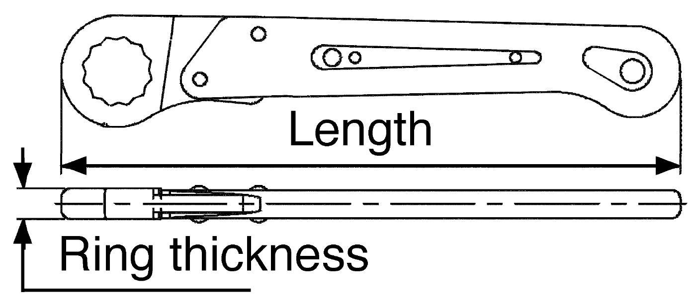 Avatav silmusnarrevõti Teng Tools 600813 / 600832