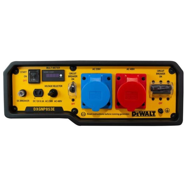 Generaator Dewalt DXGNP853E 400V/230V - 400V: pidev 8.0Kw/maksimaalne 8,5Kw, 230V: 7,2Kw, rattad, el. Starter