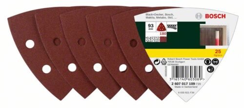 Delta lihvpaberid, 25 tk, 93mm, K180, 6 auku