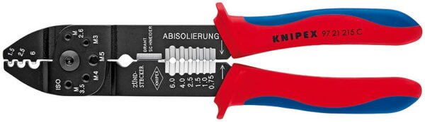 Isolatsiooni koorimise tangid koos kaablikinga pressiga 0.5-, Knipex