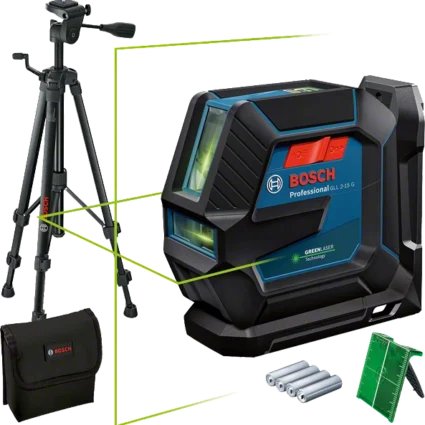 Joonlaser Bosch GLL 2-15 G + statiiv BT 150 | Mõõteriistad>Laserid ja niveliirid>Pöördlaserid | Bosch | Trollo.ee | Üle 10 000 toote