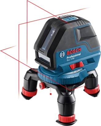 Joonlaser Bosch GLL 3-50 + Universaalkinnitus BM1 + vastuvõtja LR2