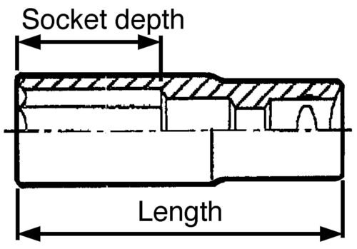 Jõupadrun. 1/2" nelikantkinnitusega. Teng Tools