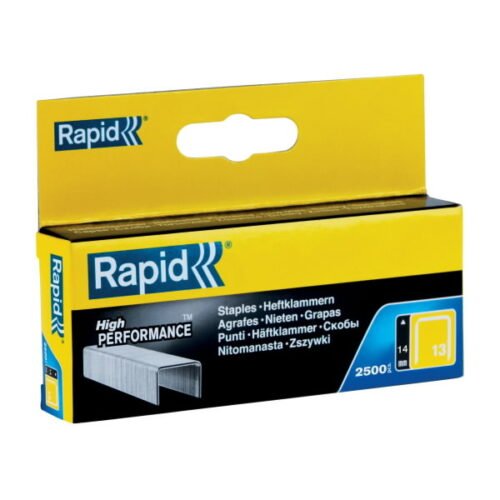 Klambrid, 2500tk, tsingitud, 10.6x0.7mm 13/14, Rapid