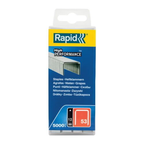 Klambrid 53/12 5000tk, 11,4x0,75mm, punane, plastkarbis, tsi, Rapid