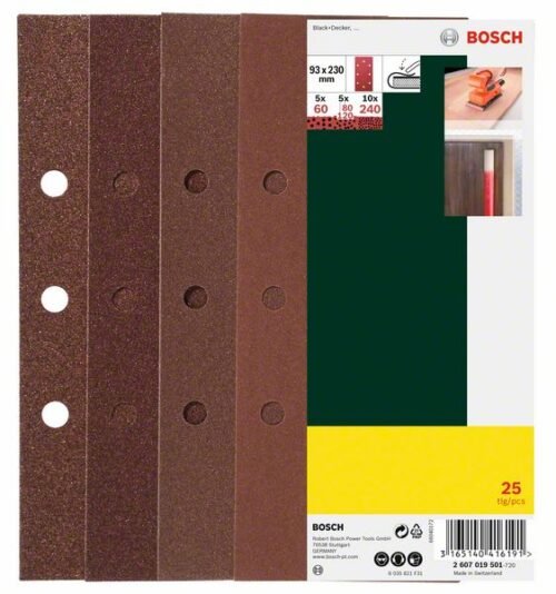 Lihvpaberid 93x230 mm, K 60 - 240, 25 tk ( B&D augustus)