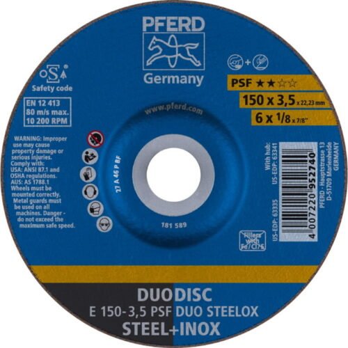 Lõike- ja lihvketas PSF DUO Steelox 150x3,5mm, Pferd