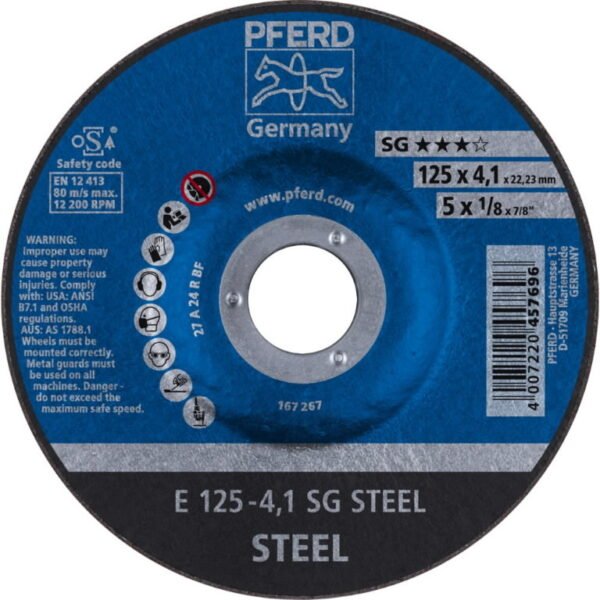 Metallilihvketas SG STEEL 125x4,1mm, Pferd