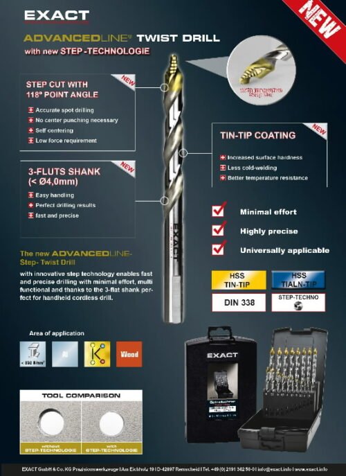 Metallipuur AdvancedLine HSS TiAIN-TIP 10tk 4,5mm, Exact