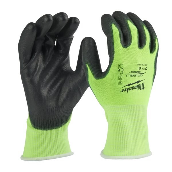 Milwaukee A-lõikekindlusega HI-ViS kindad - XL/10 - 12tk