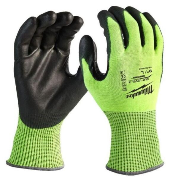 Milwaukee D-lõikekindlusega HI-ViS kindad - XL/10