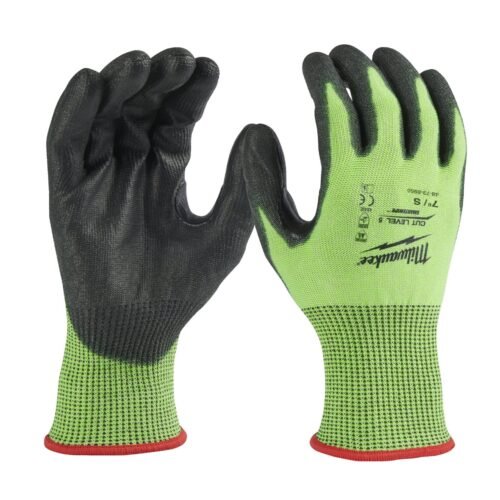 Milwaukee E-lõikekindlusega HI-ViS kindad - S/7