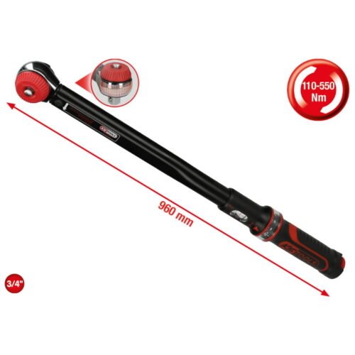 Momentvõti ERGOTORQUEprecision 3/4´´, 110-550Nm, KS Tools