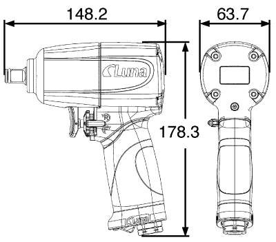 Mutrikeeraja AIWC 1/2" nelikantkinnitusega Luna