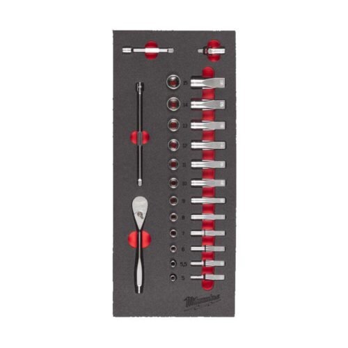 Narre ja padrunite komplekti 1/4'' Milwaukee vahtmaterjalist vaheleht, 28-osaline