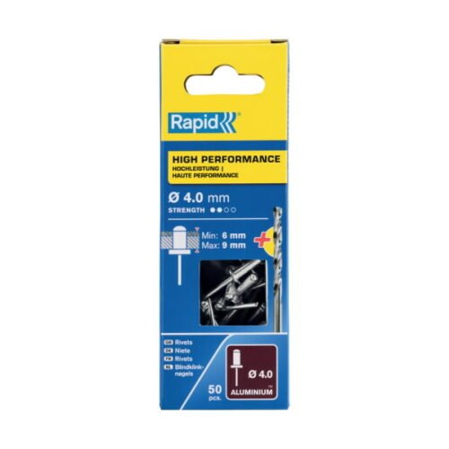 Neet alumiinum Al 4,0x12mm 50tk + Drill C, Rapid